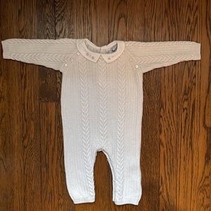 Tartine et Chocolat Cable Knit Sweater Onesie - Size 1A